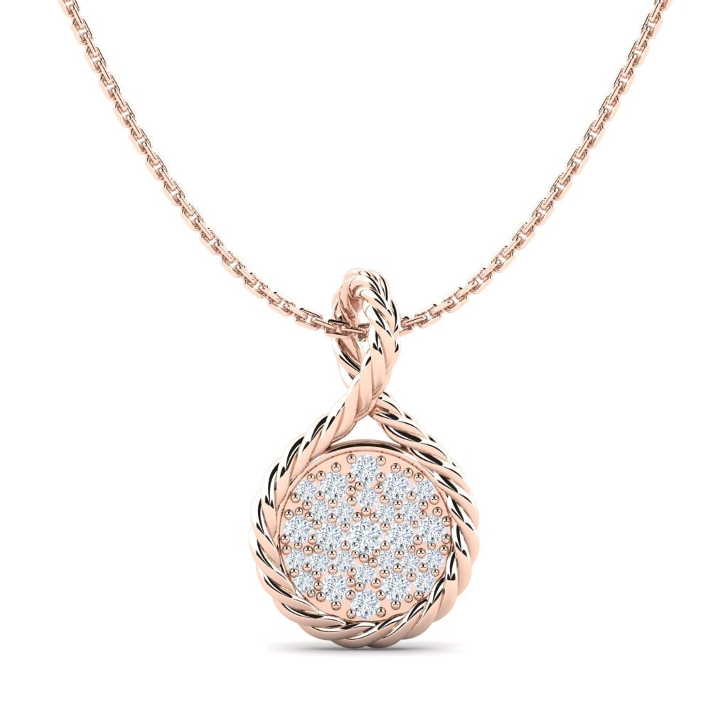 9ct Rose Gold Diamond Women's Pendant Assert