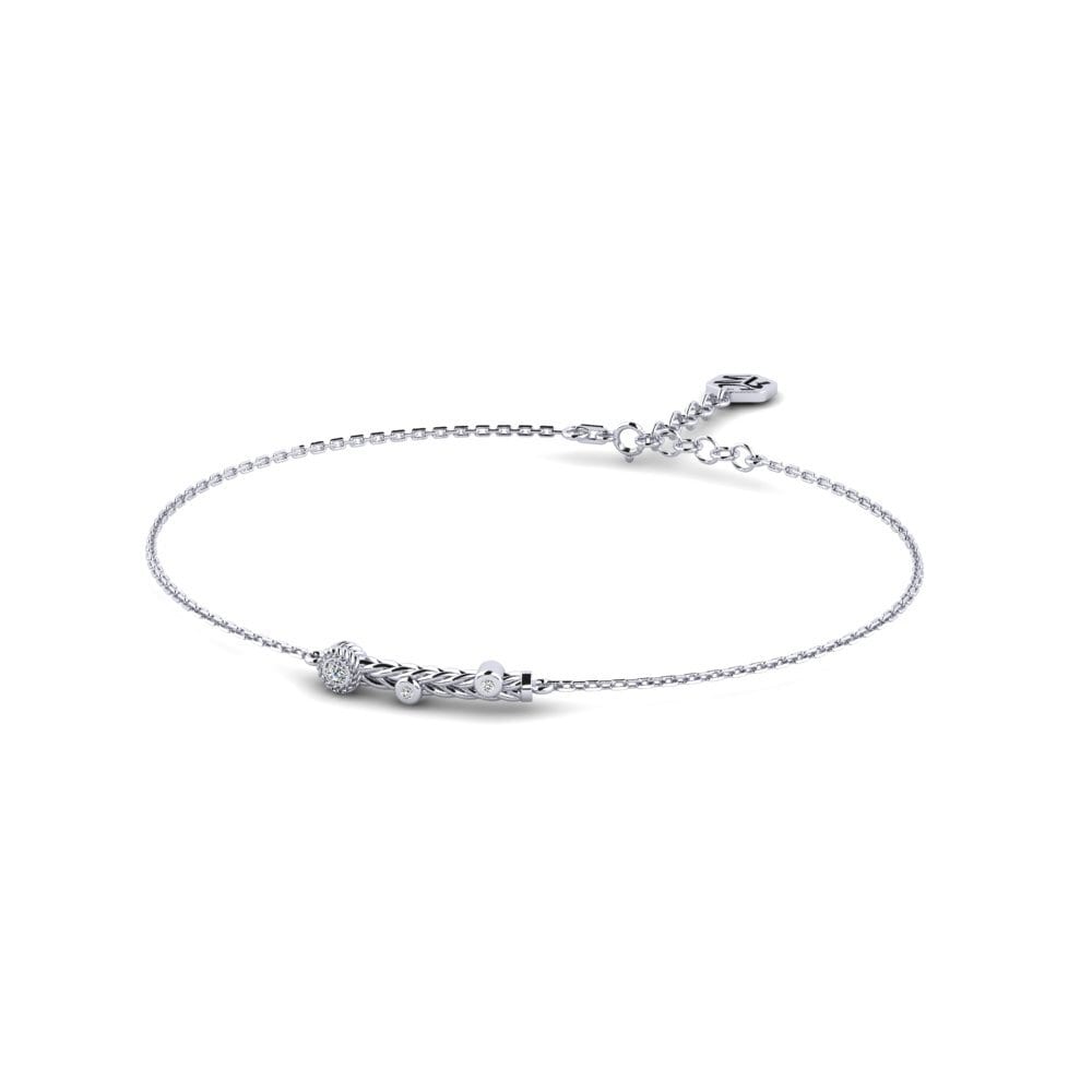 Palladium 950 Zircone Bracelet pour femme Astrii