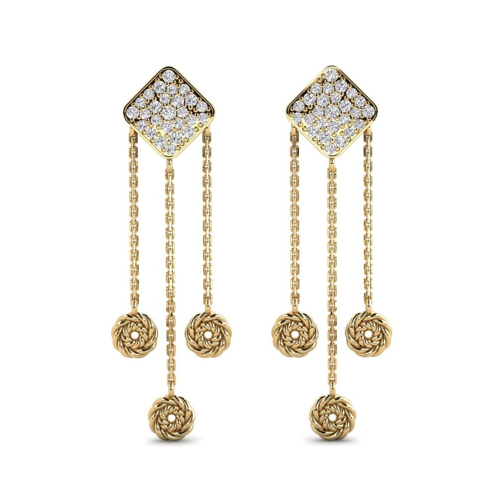 Ronde Diamant Boucle d'oreille femme Basnful