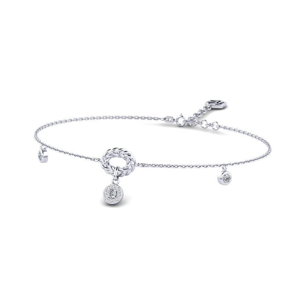 Palladium 950 Zircone Bracelet pour femme Bernilai