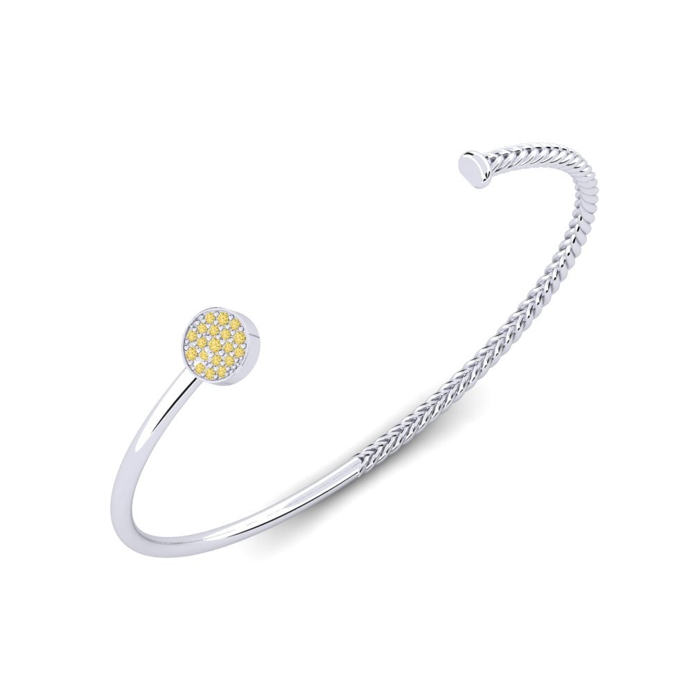 Weiß-Silber Gelber Diamant Damen armband Bighero