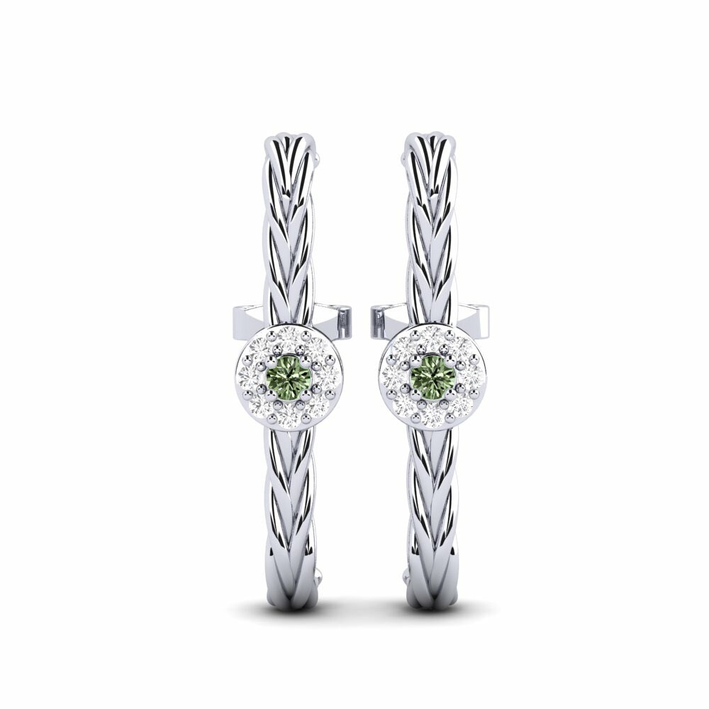 Suspender Green Diamond Earrings