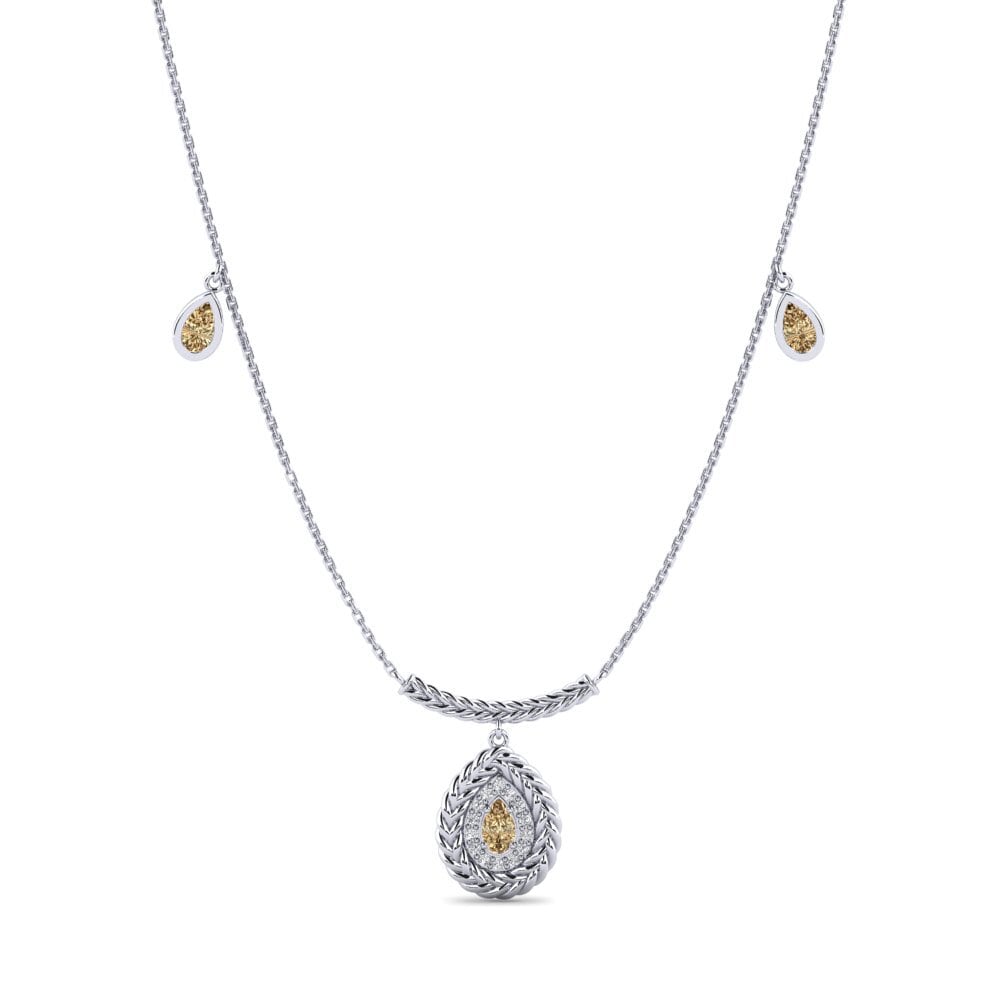 950 Platinum Brown Diamond Women's Necklace Bohlokoa