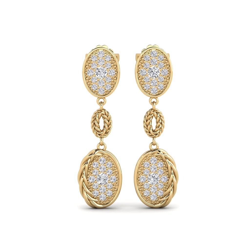 Ronde Diamant Boucle d'oreille femme Crusn