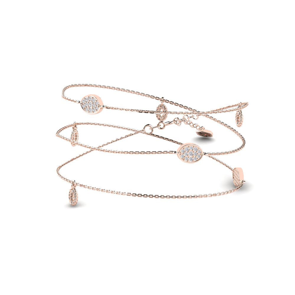 9ct Rose Gold Diamond Women's Necklace Darth