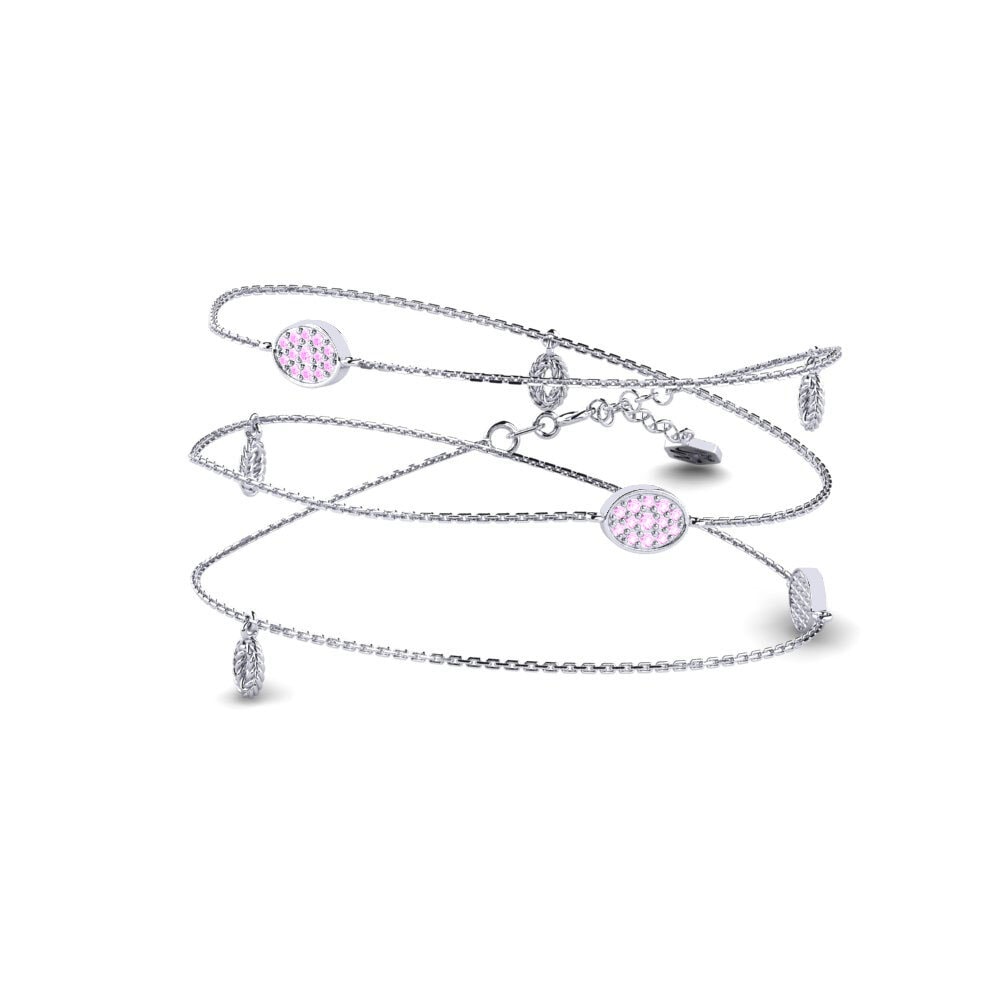 950 Platinum Pink Sapphire Women's Necklace Darth
