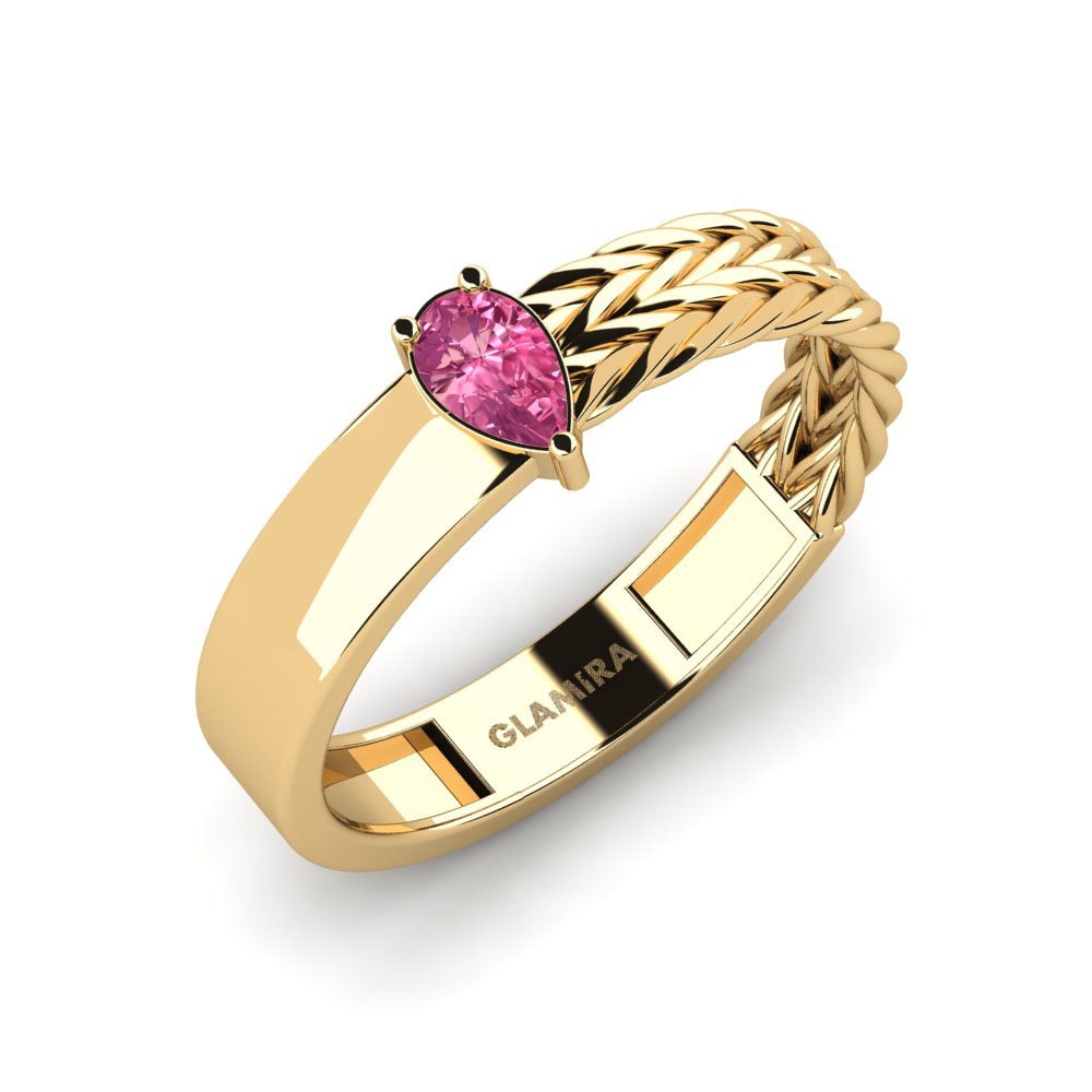 Diseño Solitario You Dicirana Oro Amarillo 585 Turmalina rosa