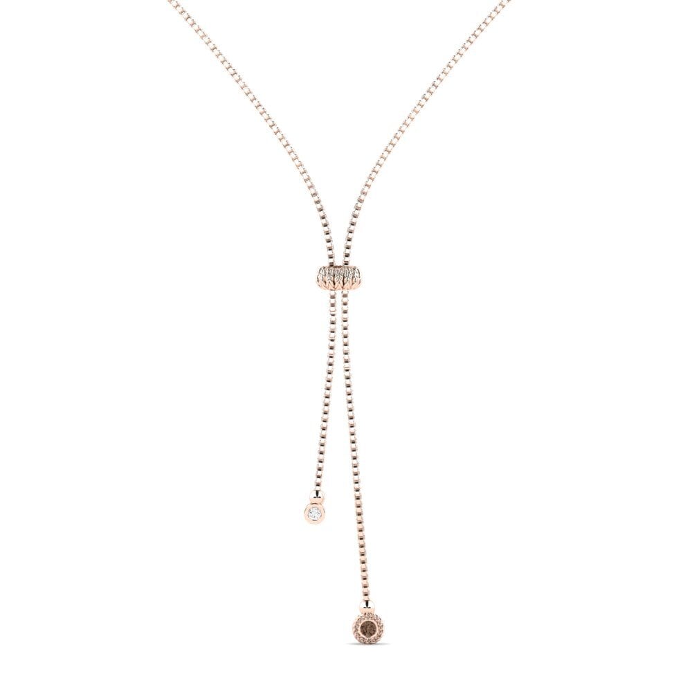 9ct Rose Gold Smoky Quartz Women's Necklace Diyre