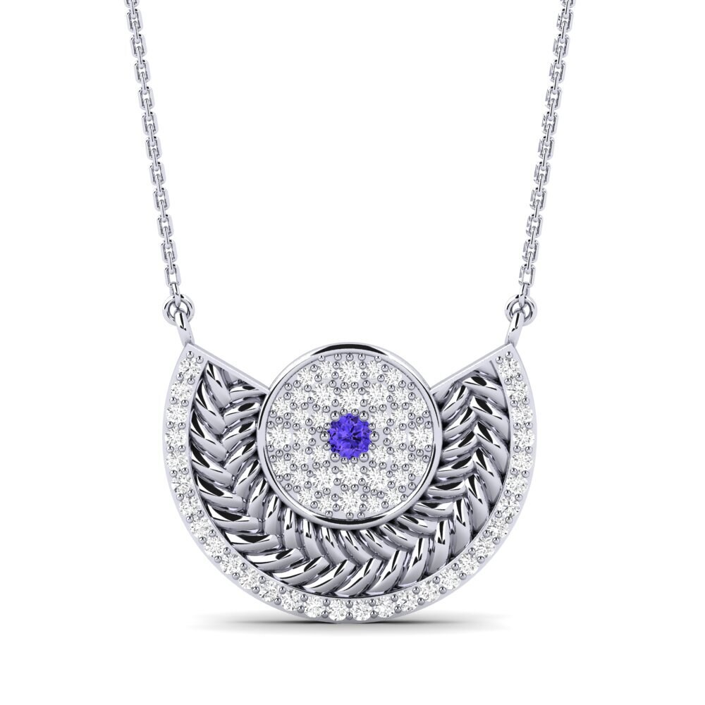 950 Platinum Tanzanite Women's Necklace Enlace