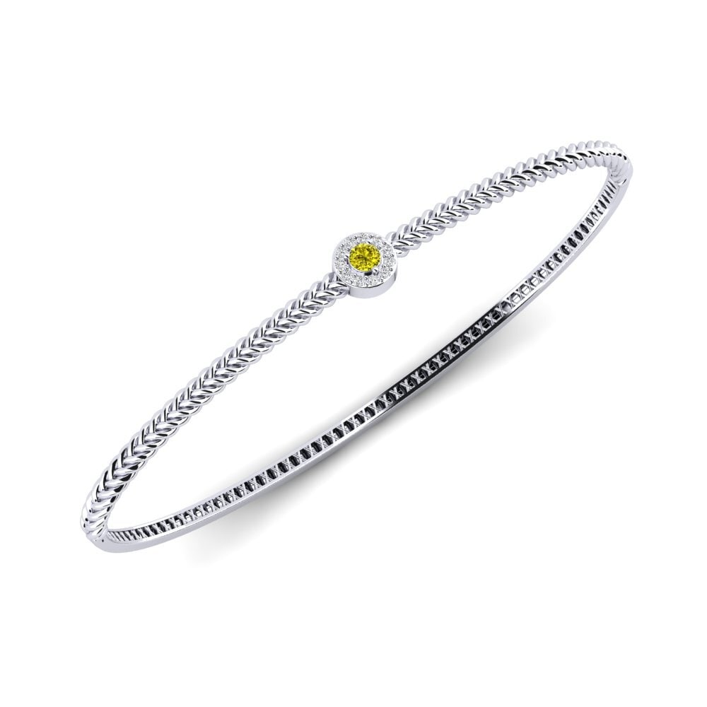 Weiß-Silber Gelber Diamant Handmanschette Ewelinda