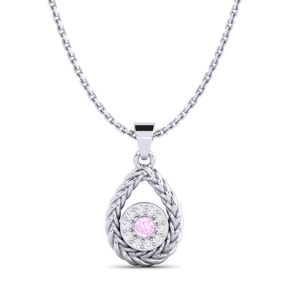 950 Platinum Pink Sapphire Women's Pendant Feierabend