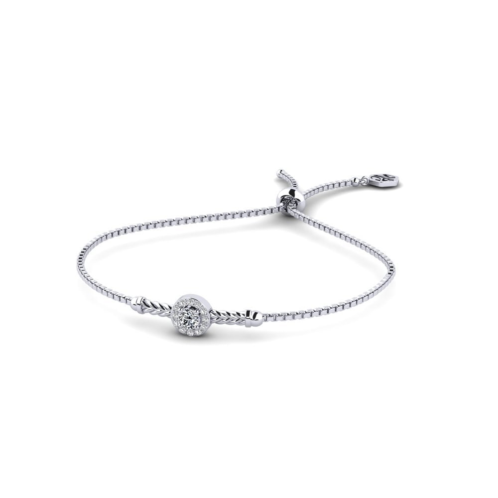 Palladium 950 Zircone Bracelet pour femme Gaiety