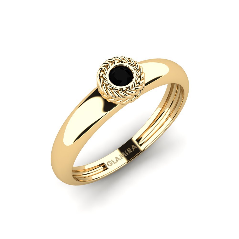 Black Sapphire Engagement Ring Galavic