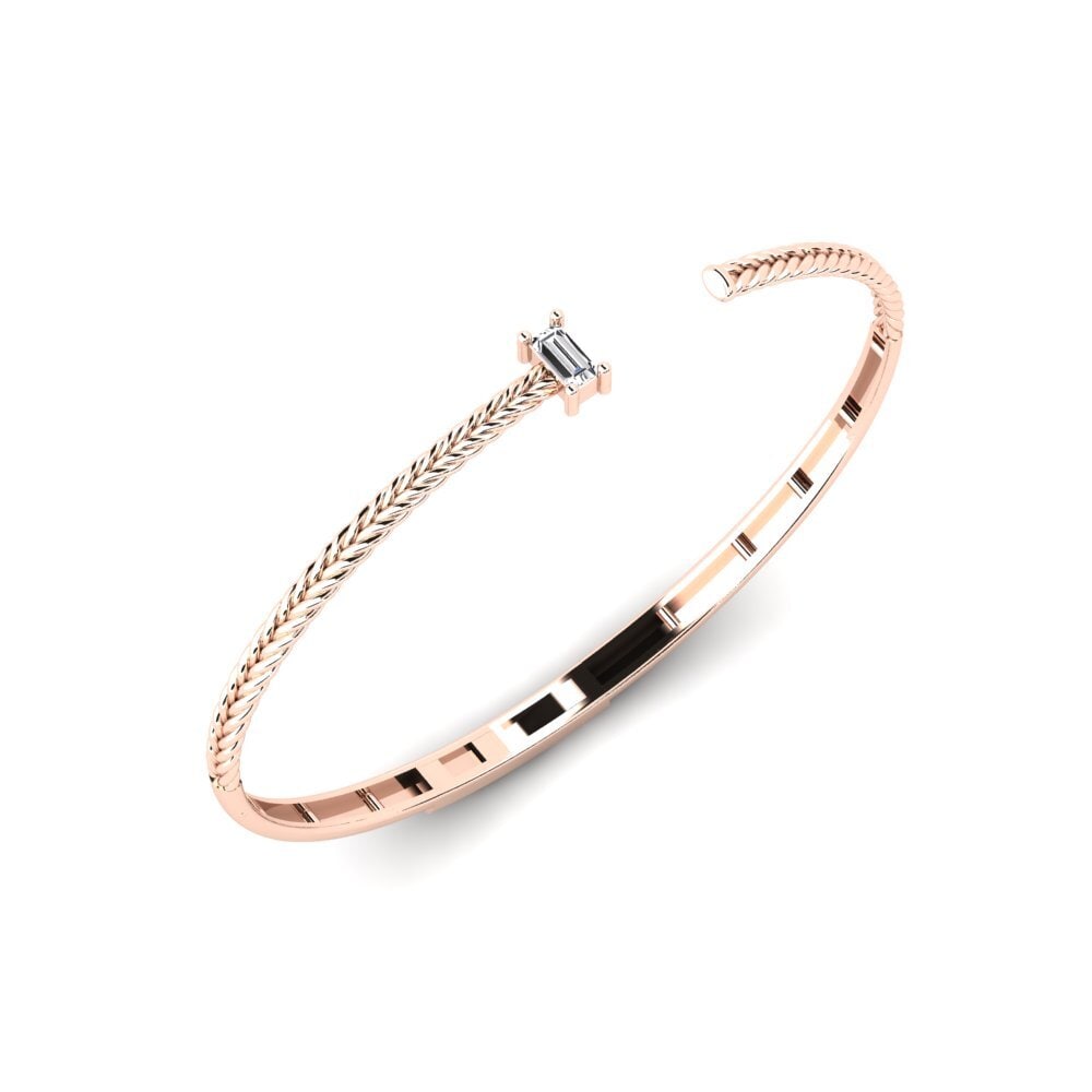 Or rose 14k Diamant Bracelet pour femme Haakon