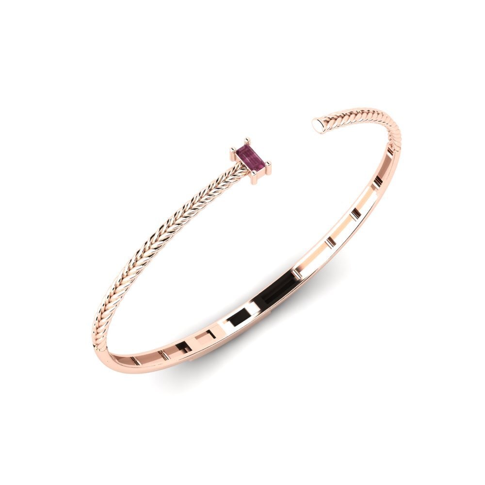 Or rose 14k Grenat de Rhodolite Bracelet pour femme Haakon