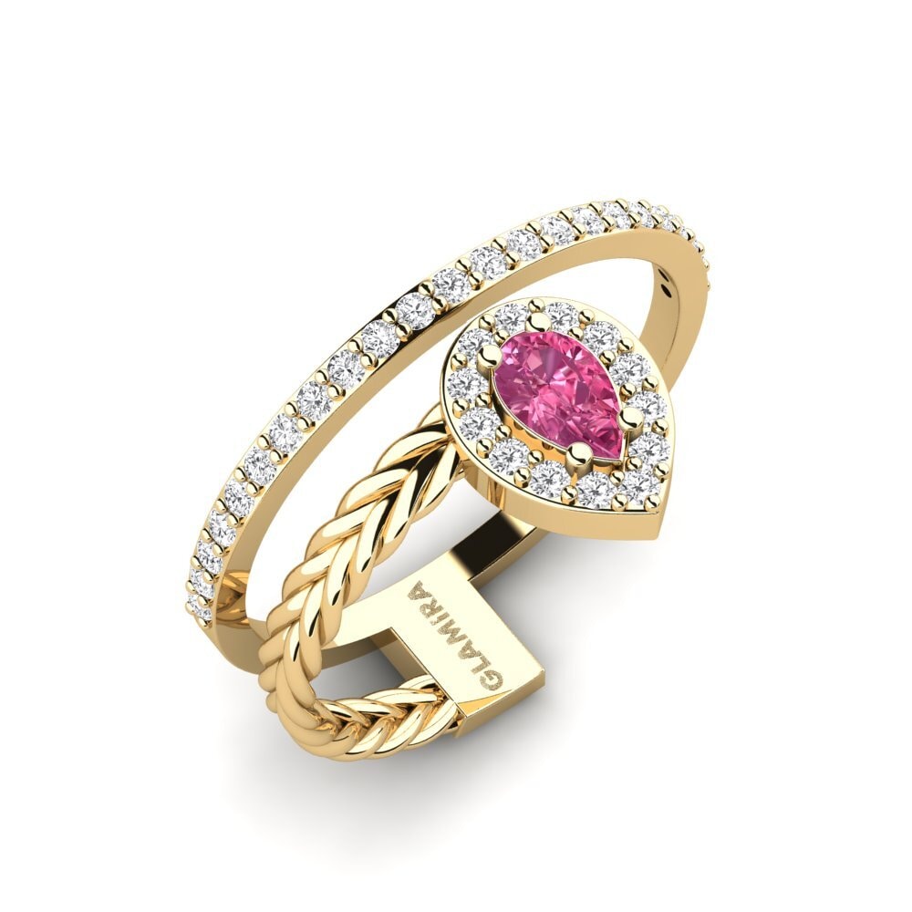 Pink Tourmaline Ring Huning