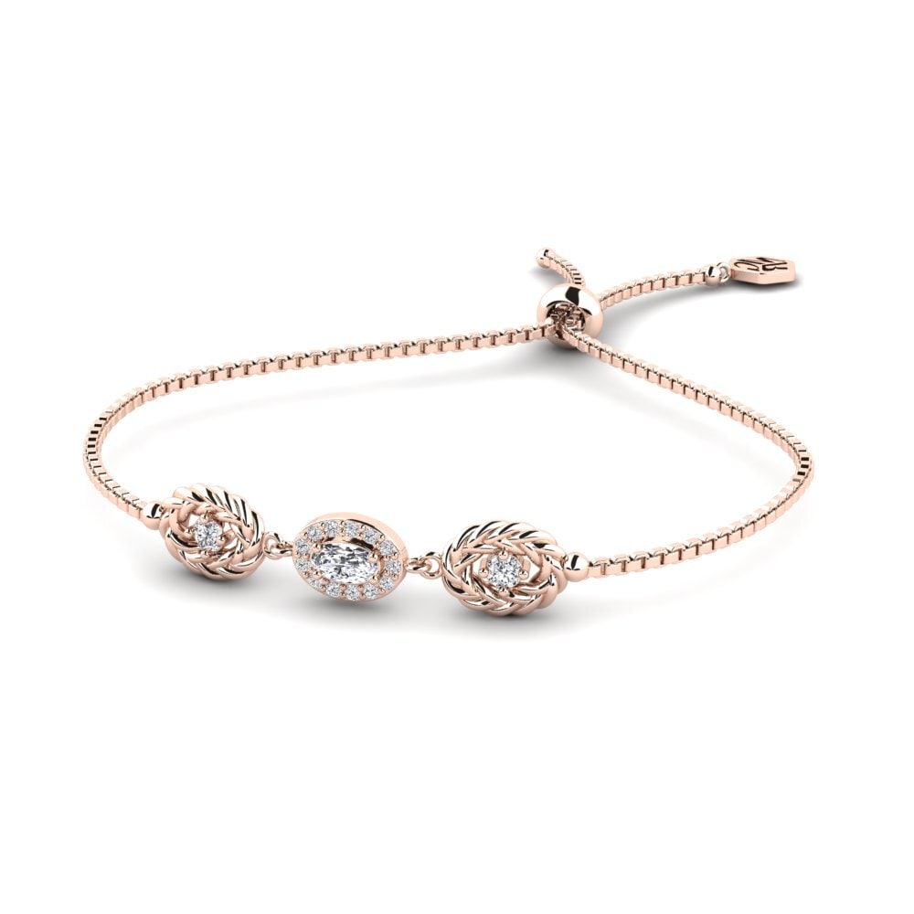 Or rose 14k Diamant Bracelet pour femme Joyous