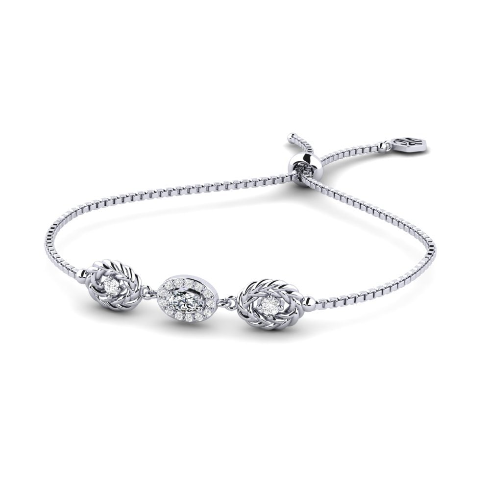 Palladium 950 Zircone Bracelet pour femme Joyous