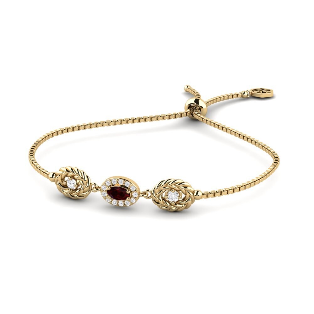 Ovale Grenat Bracelet pour femme Joyous