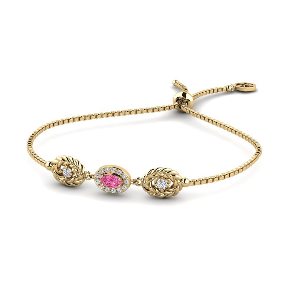 Oval Pink Tourmaline Women's Bracelet Joyous