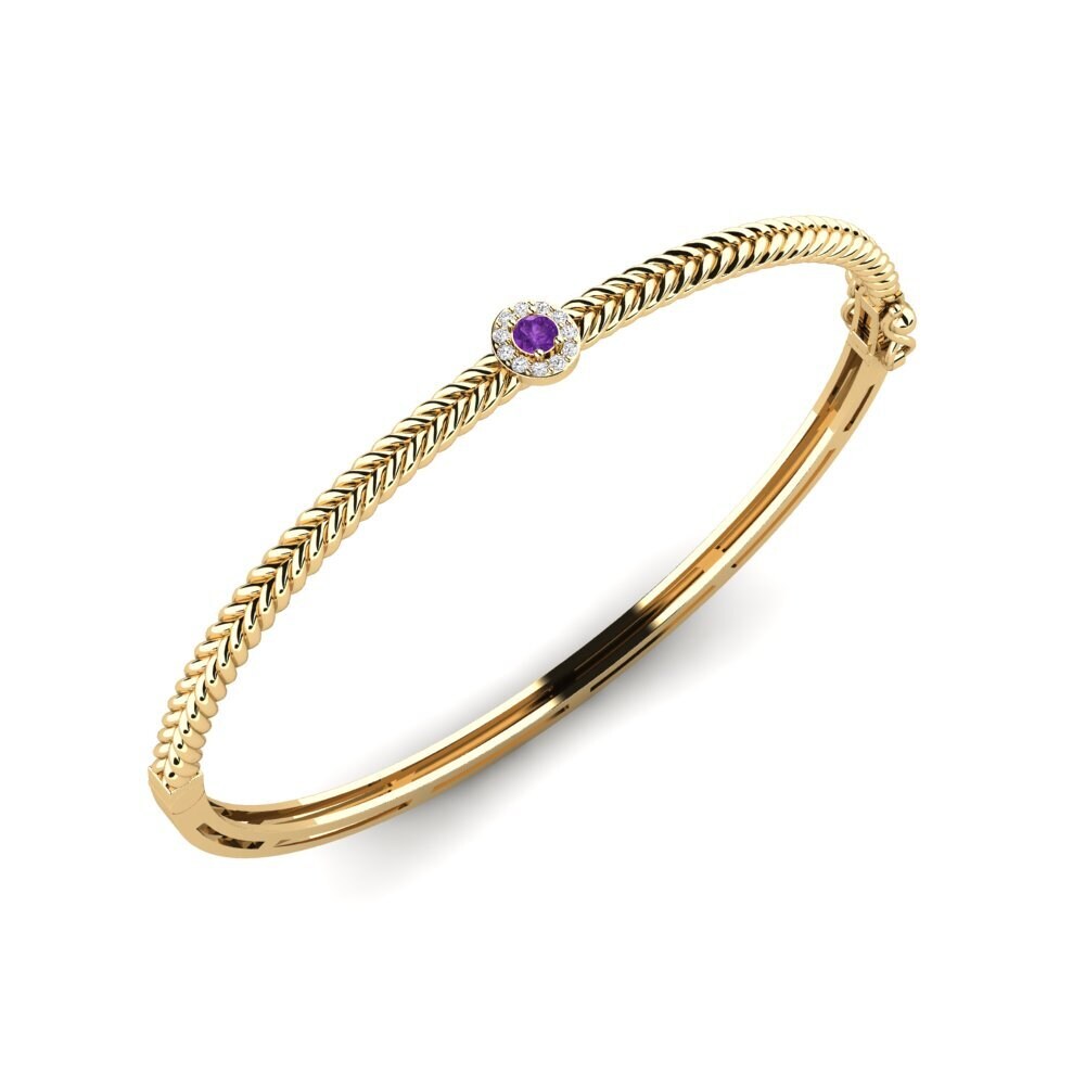 Améthyste Bracelet jonc femme Kantidad