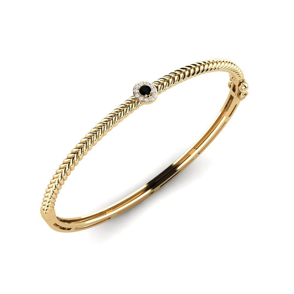 Onyx Noir Bracelet jonc femme Kantidad