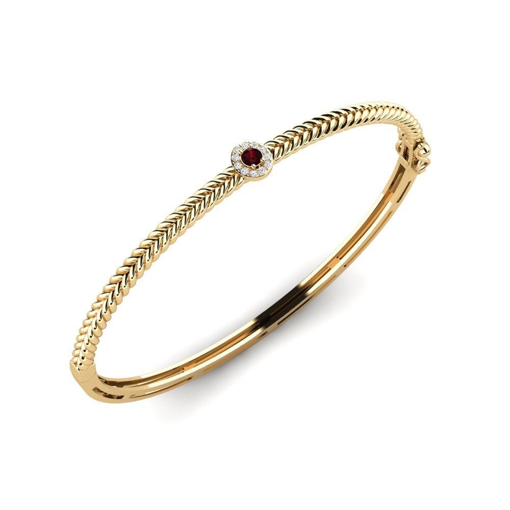 Ronde Grenat Bracelet jonc femme Kantidad
