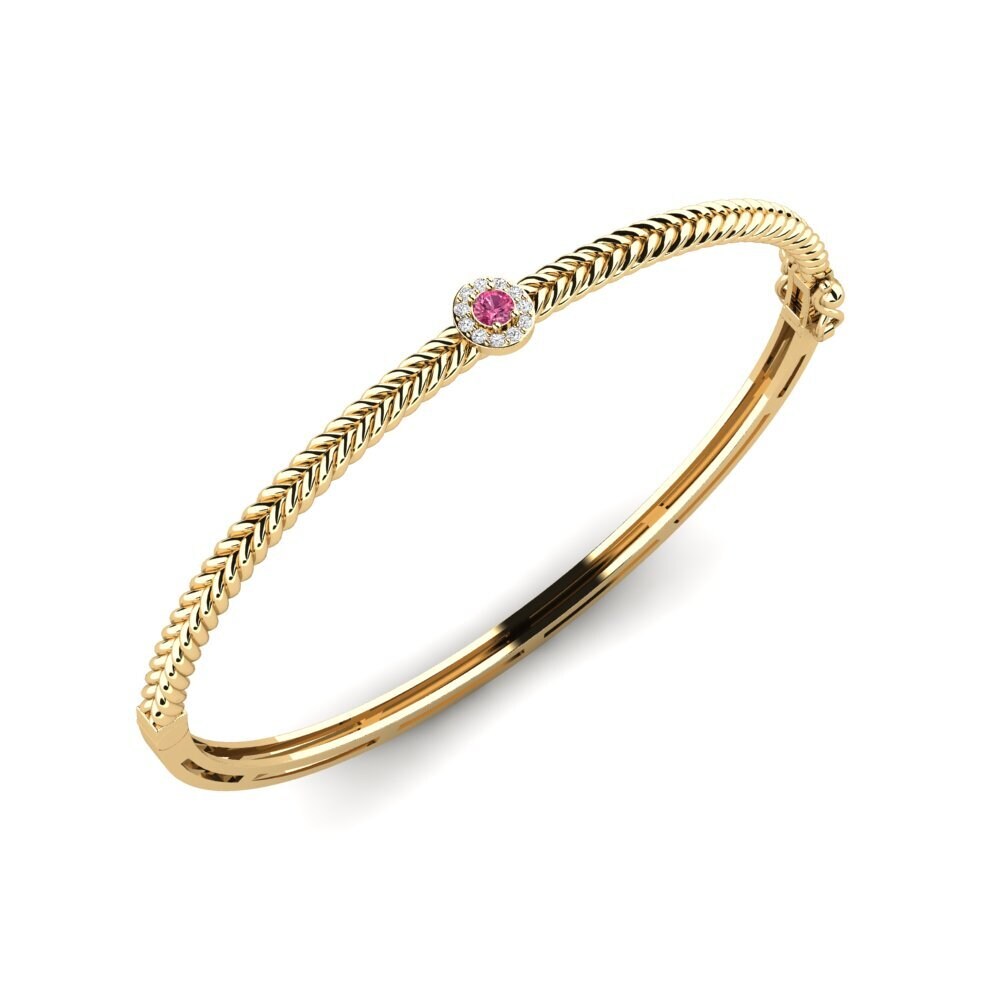 Tourmaline Rose Bracelet jonc femme Kantidad