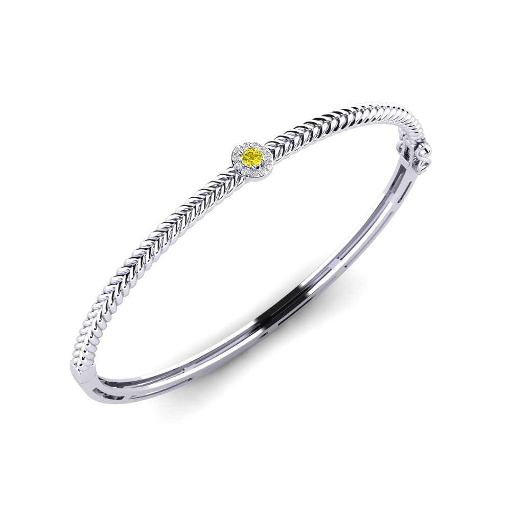 Weiß-Silber Gelber Diamant Damen armreif Kantidad