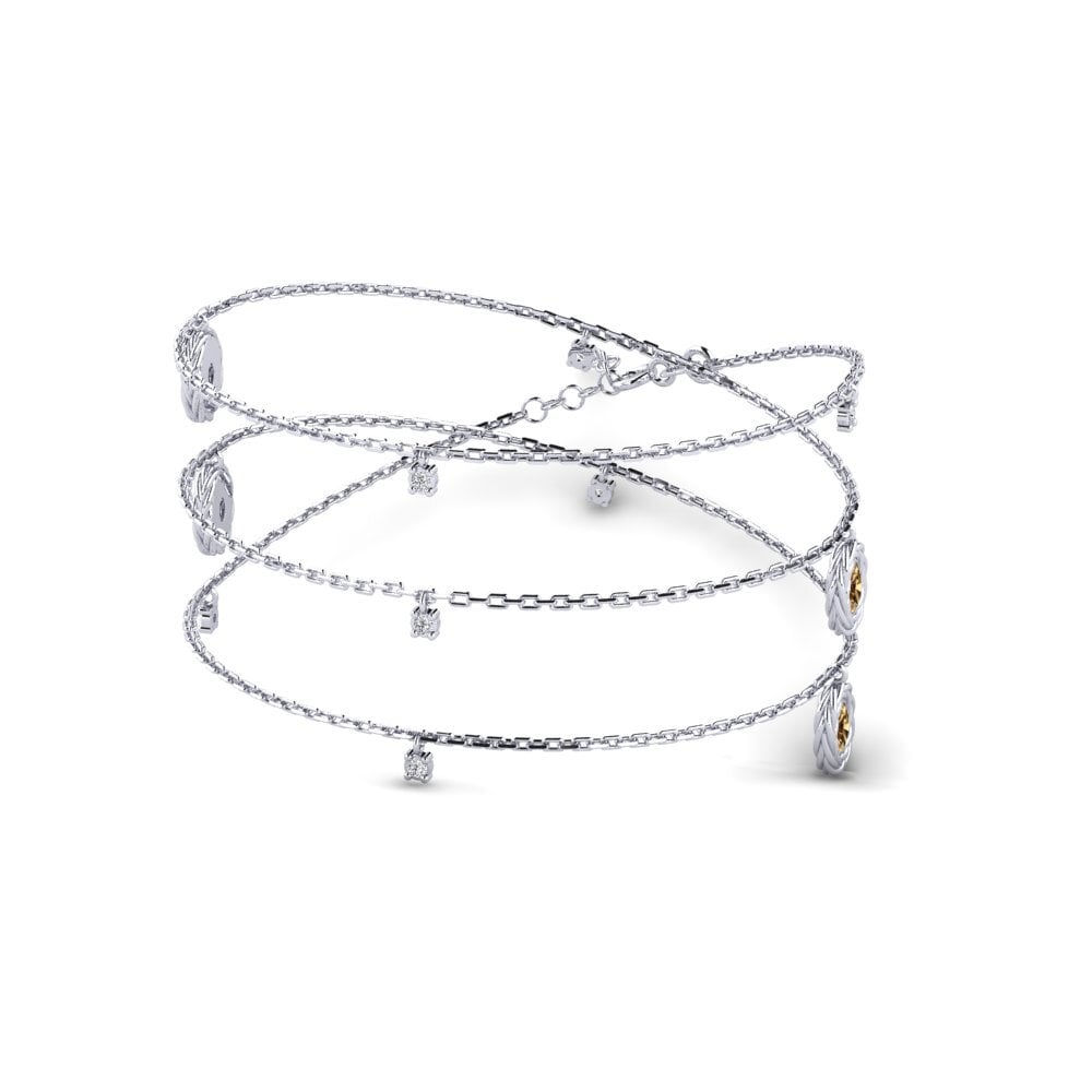 950 Platinum Brown Diamond Women's Necklace Karalyl