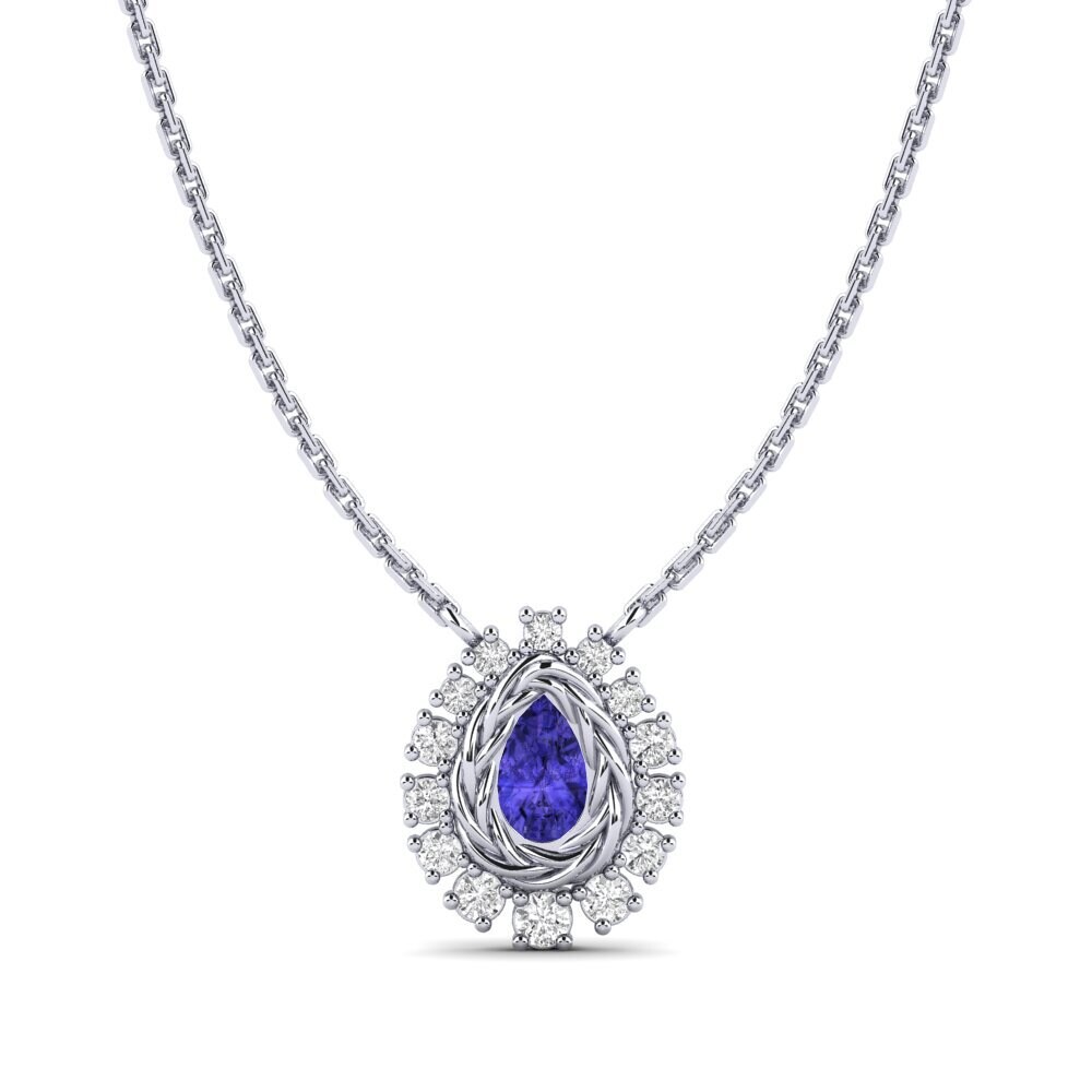 950 Platinum Tanzanite Women's Necklace Kines