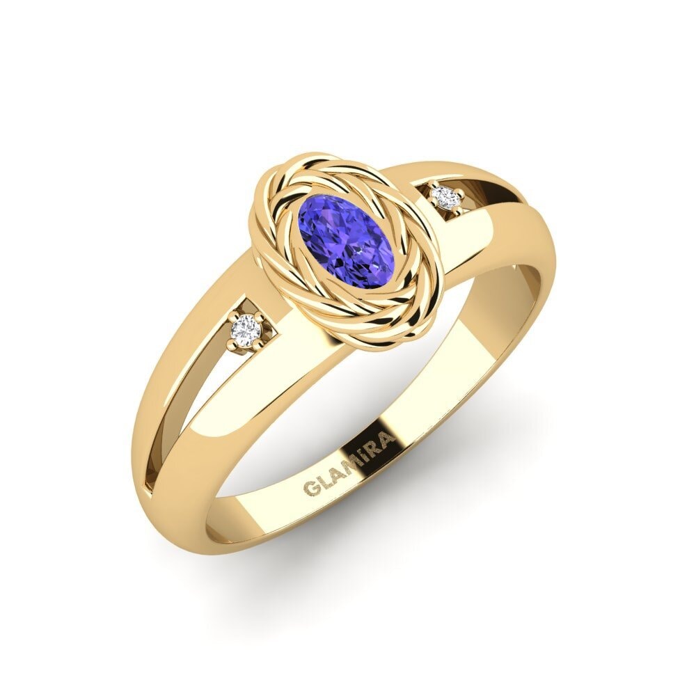 Oval Tanzanite Engagement Ring Kunalan
