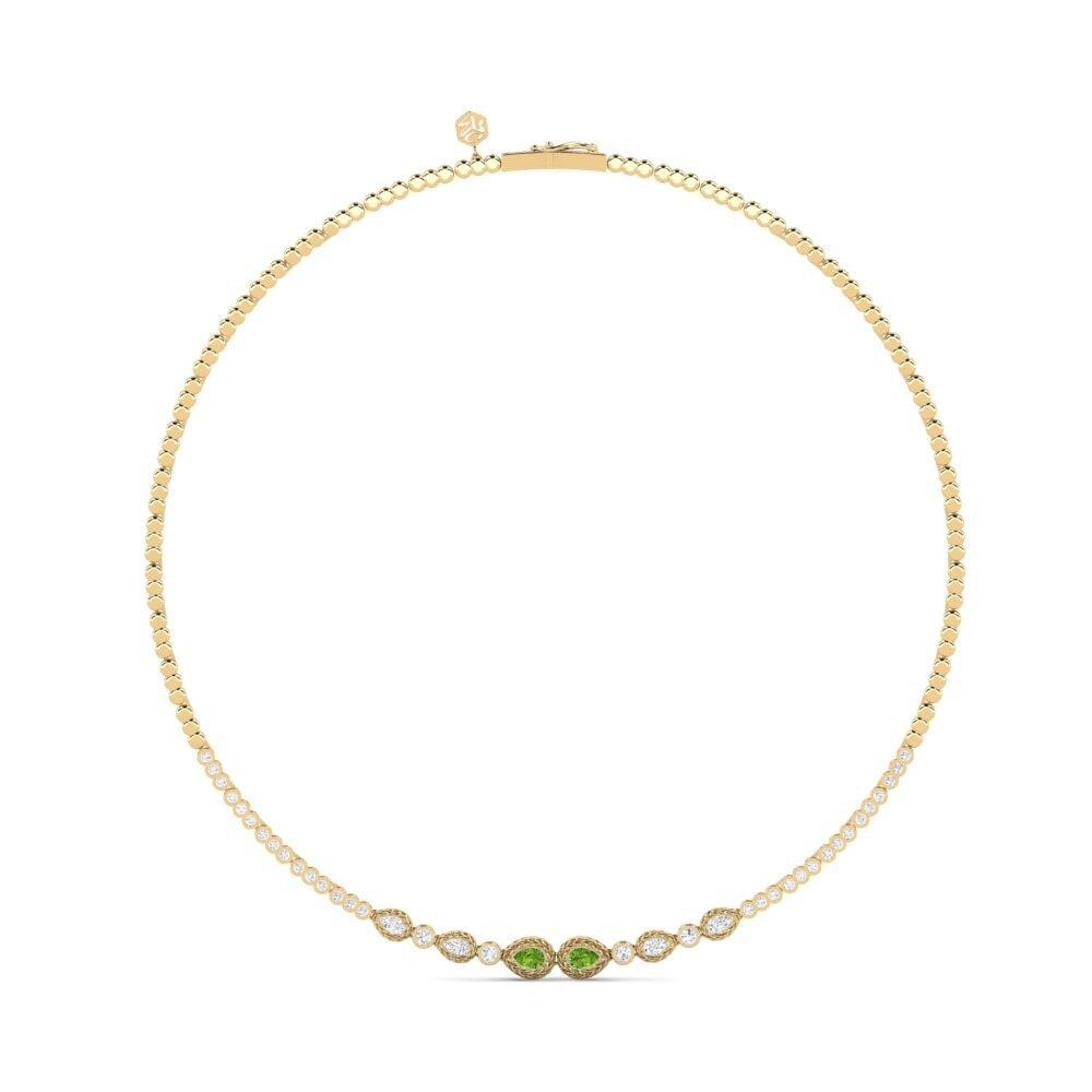 Pear Peridot Collier Livvia