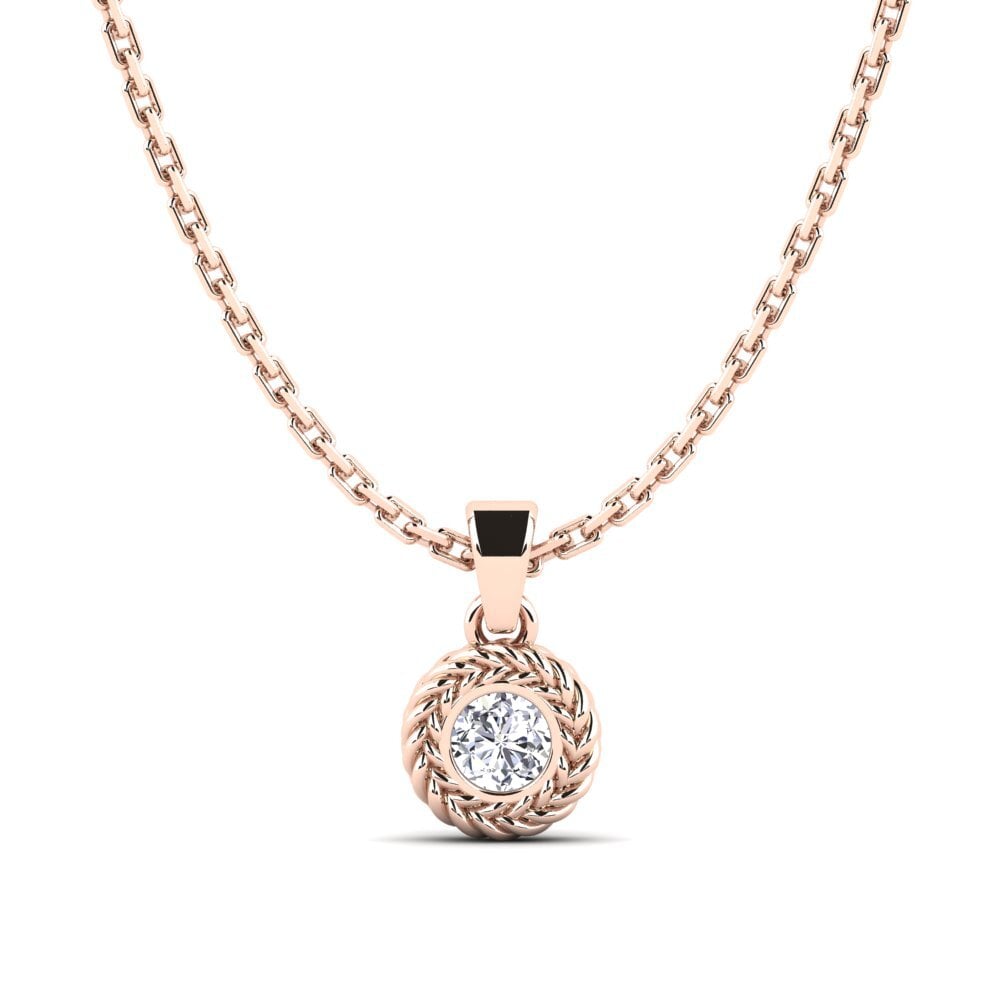 9ct Rose Gold Diamond Women's Pendant Luvlife