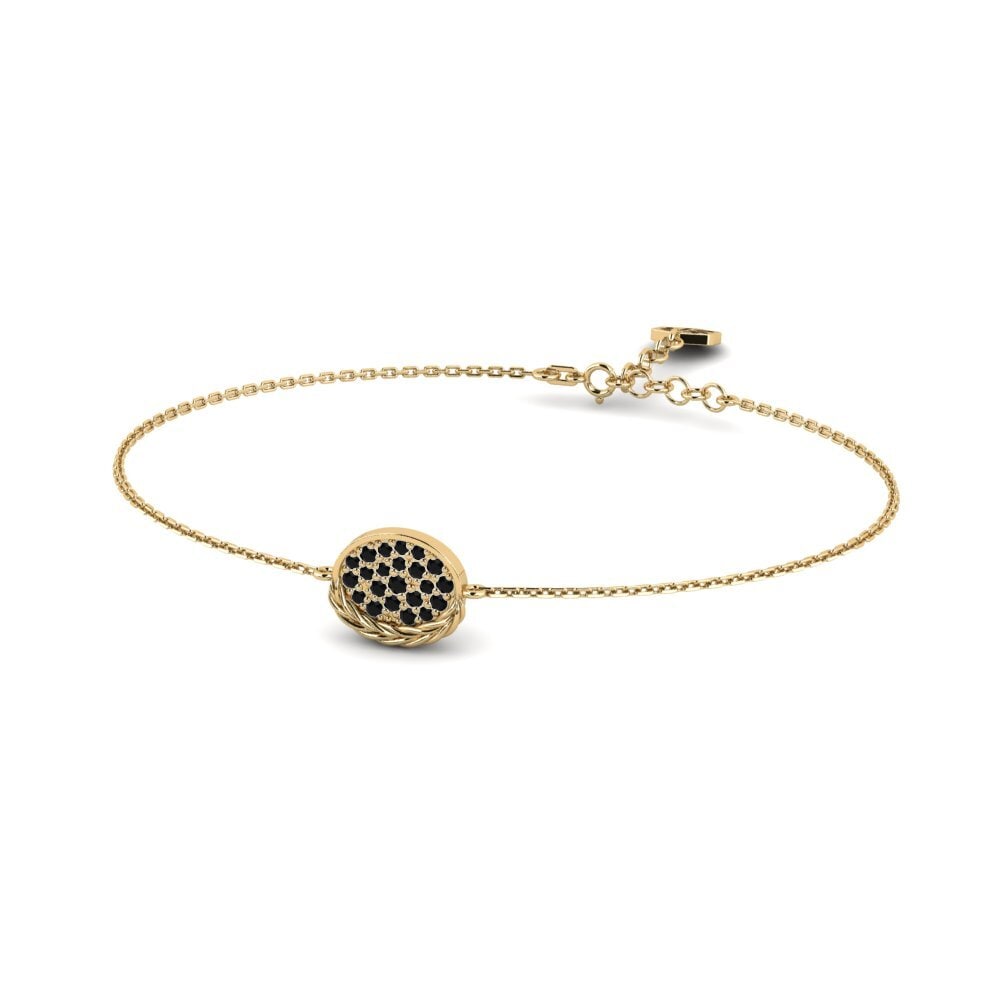 Schwarzer Onyx Damen armband Scrape