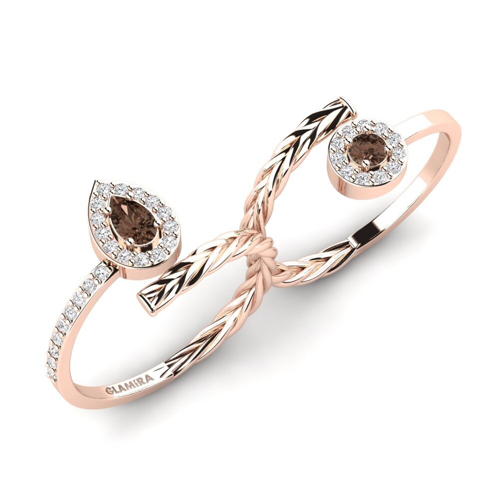 14ct Rose Gold Smoky Quartz Engagement Ring Shizha