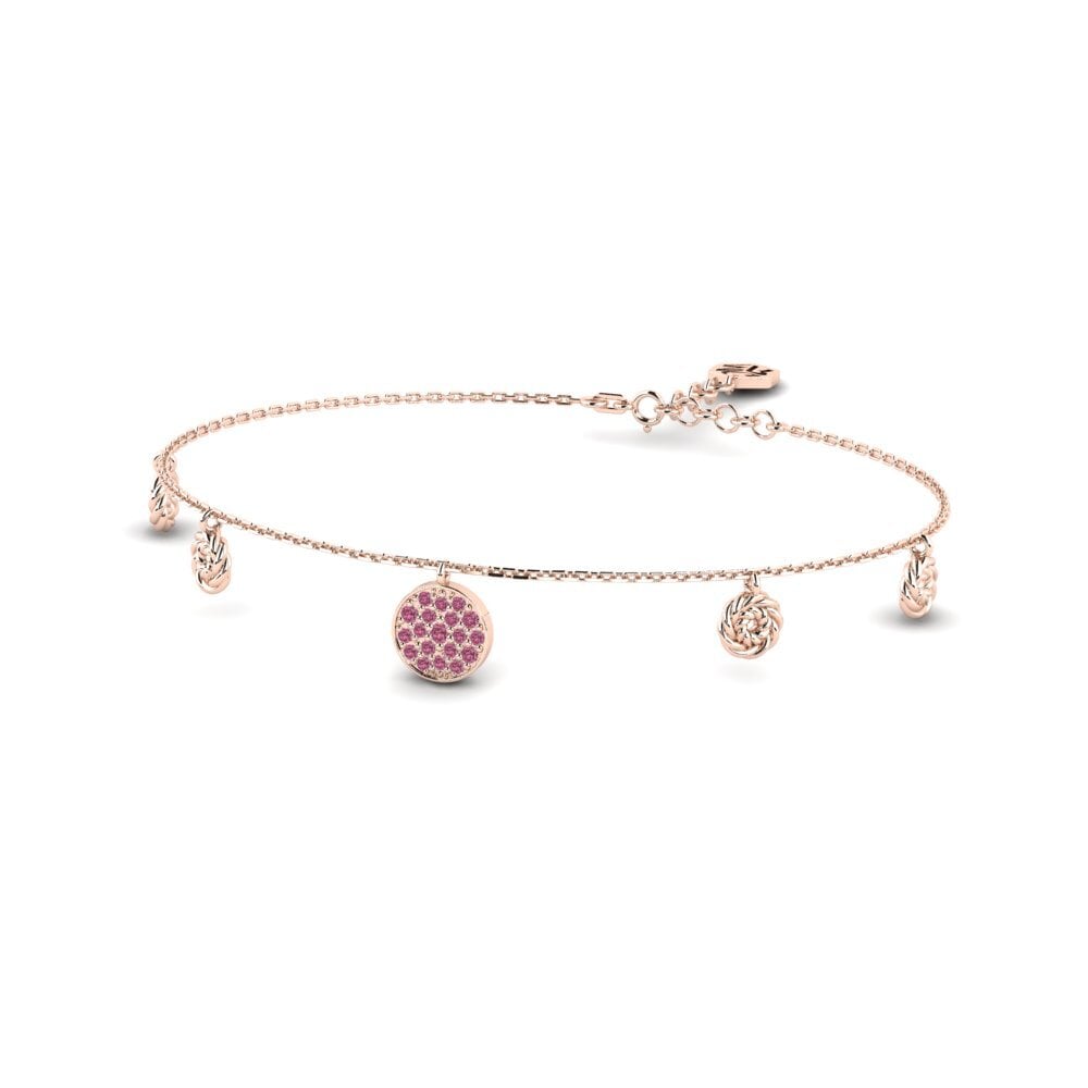 Or rose 14k Grenat de Rhodolite Bracelet pour femme Tagticket