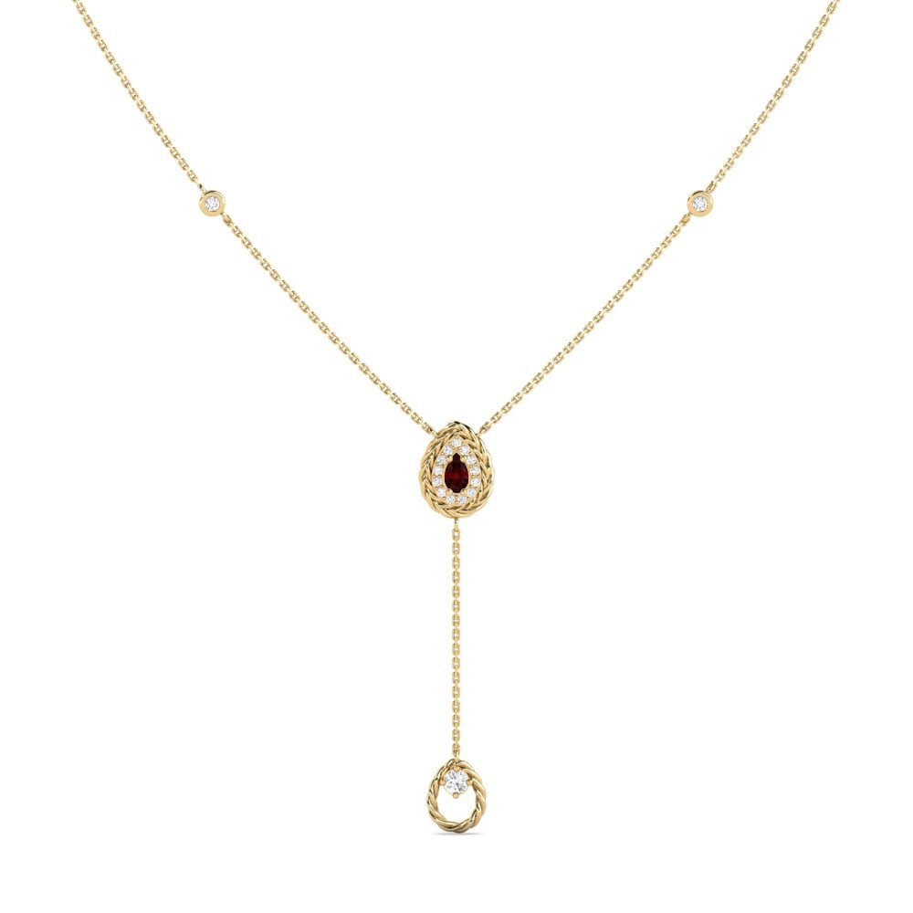 Poire Grenat Collier pour femme Vrednosto
