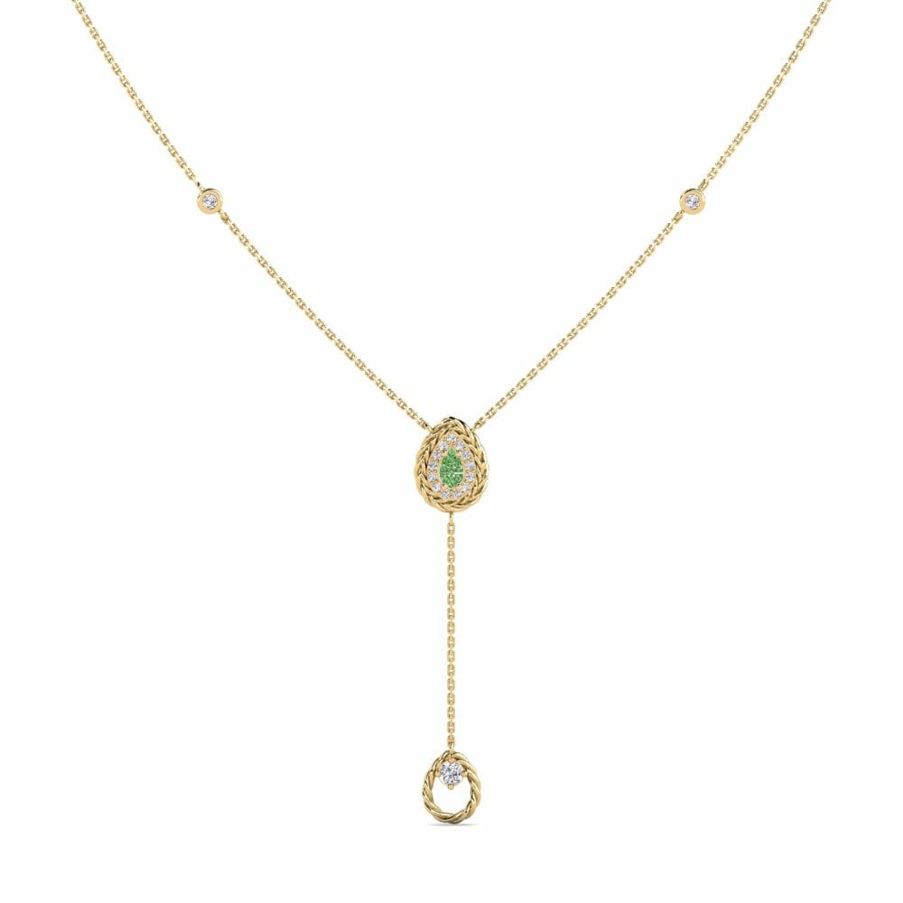 Green Diamond Women's Necklace Vrednosto