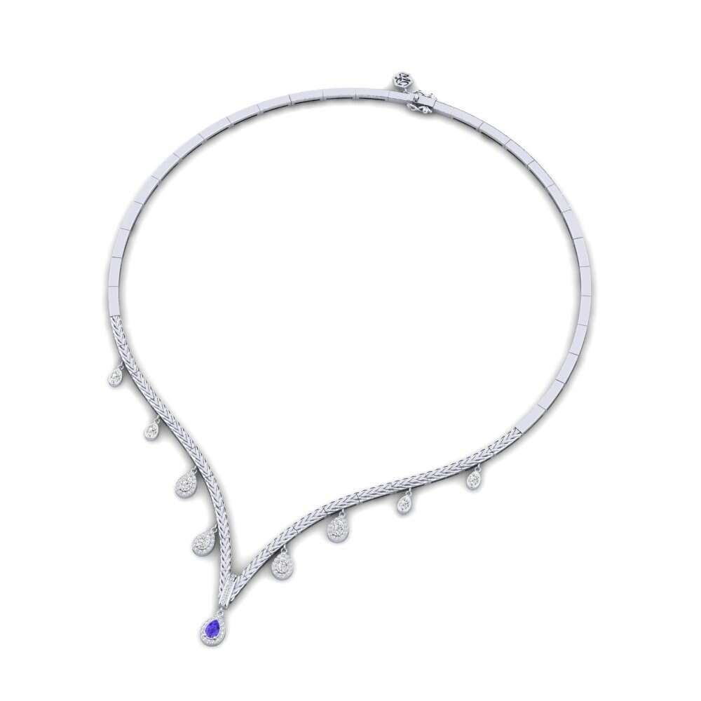 950 Platinum Tanzanite Collier Yebo