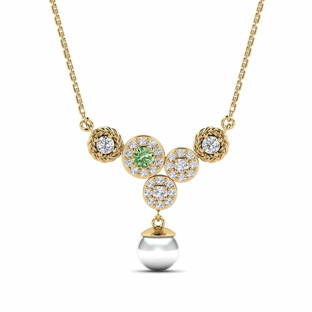 Green Diamond Women's Necklace Zieds