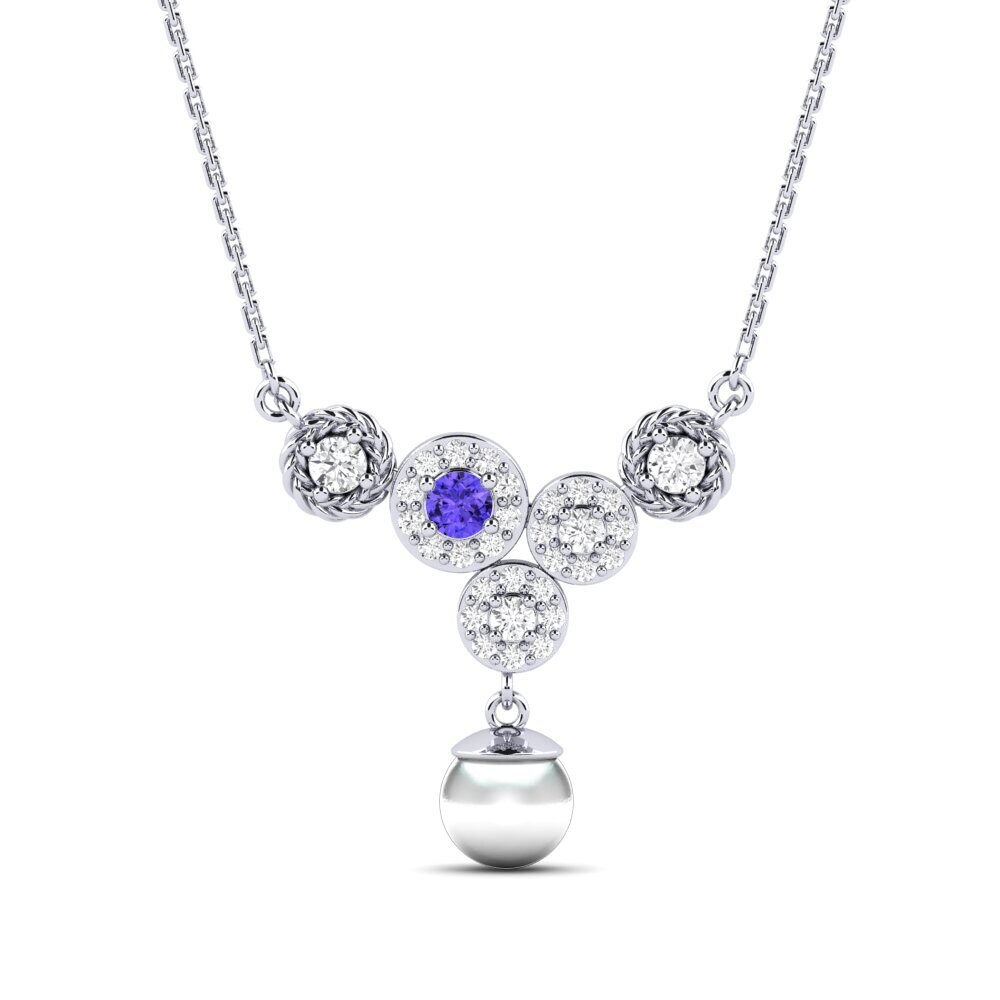 950 Platinum Tanzanite Women's Necklace Zieds