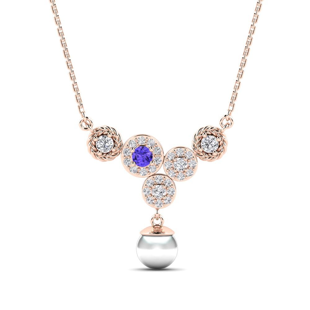 14ct Rose Gold Tanzanite Women's Necklace Zieds