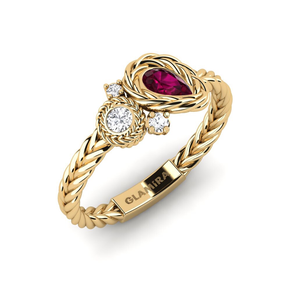 Pear Rhodolite Garnet Ring Adyma
