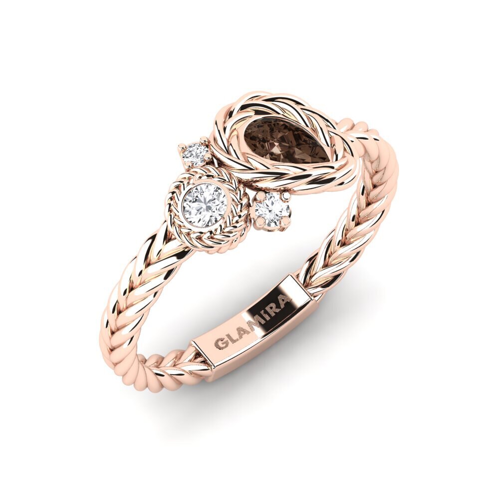 14ct Rose Gold Smoky Quartz Ring Adyma