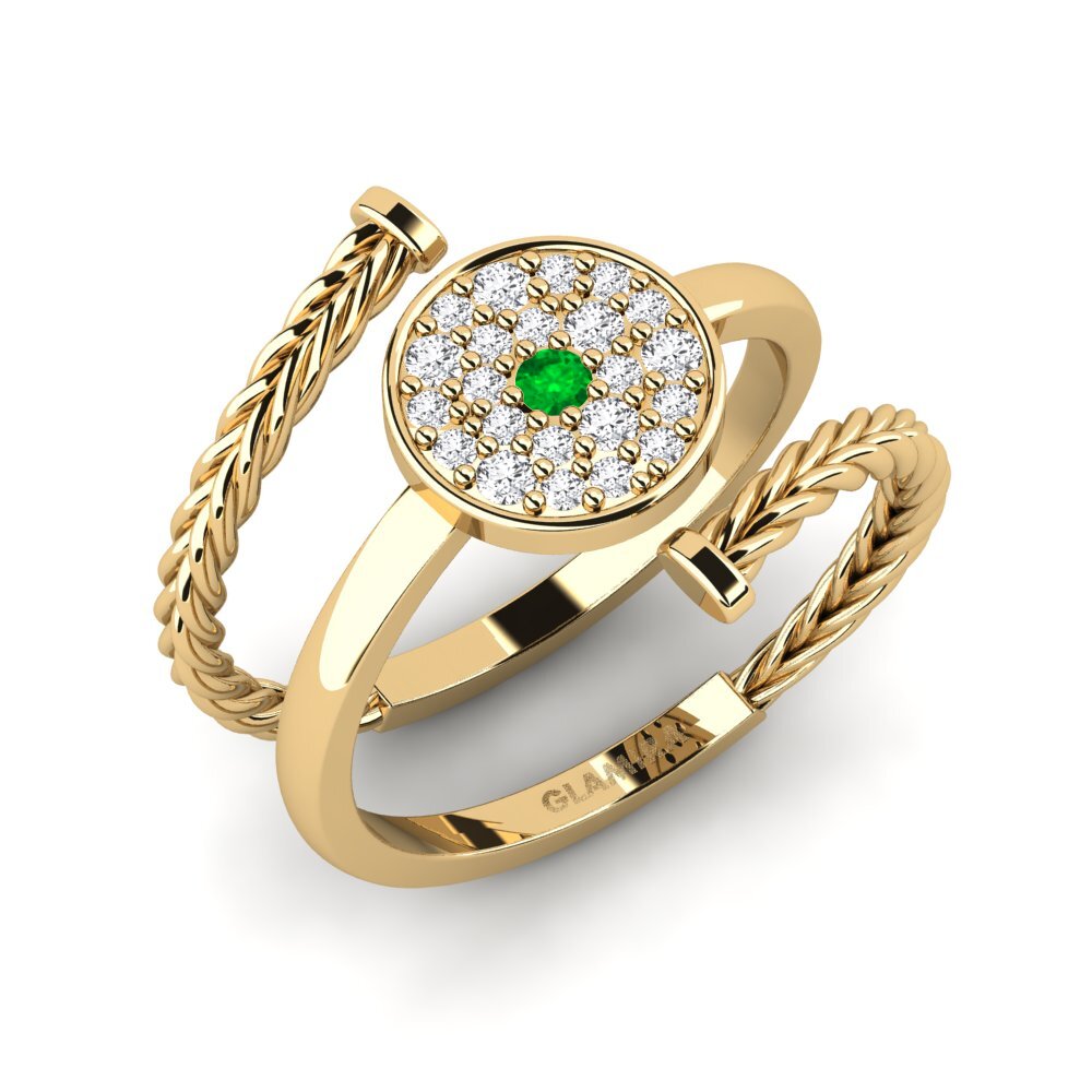 Emerald Ring Curlgold