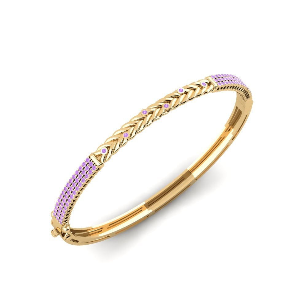 Améthyste Bracelet jonc femme Dyarvin