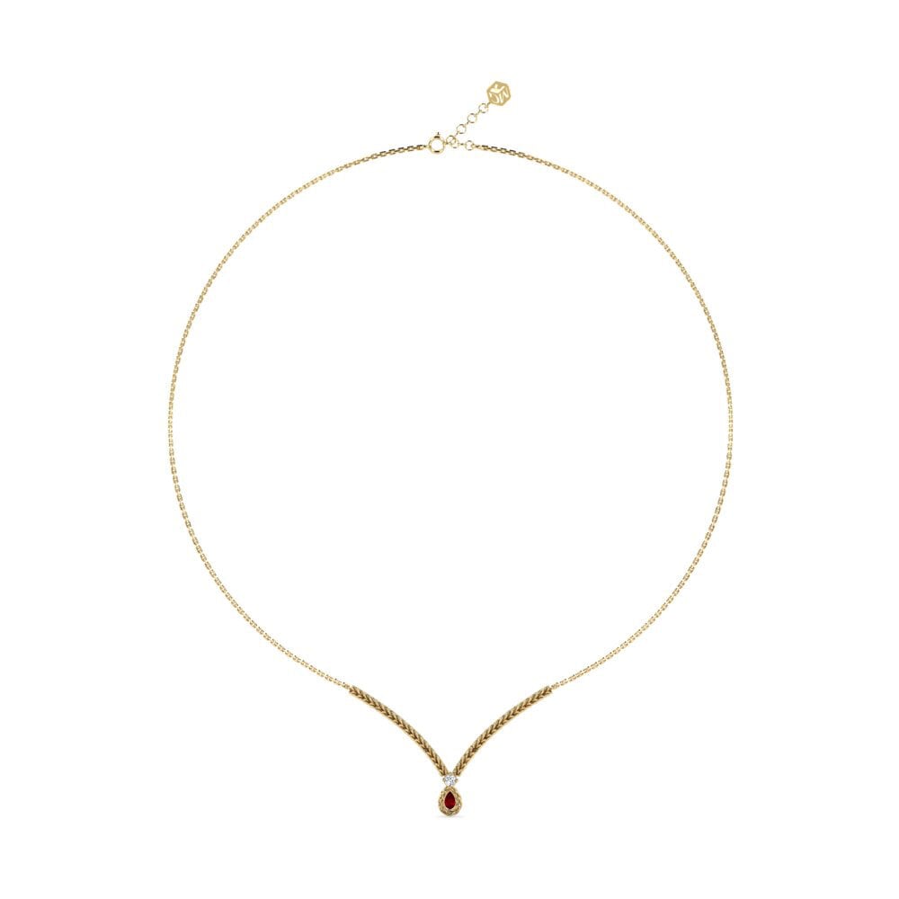 Red Zirconia Women's Necklace Gerdas