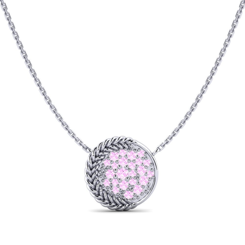 950 Platinum Pink Sapphire Women's Necklace Gimlet