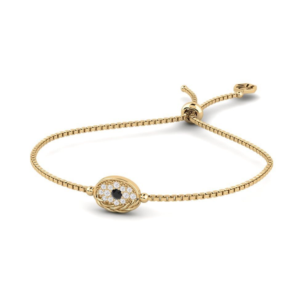 Ronde Onyx Noir Bracelet pour femme Goofy